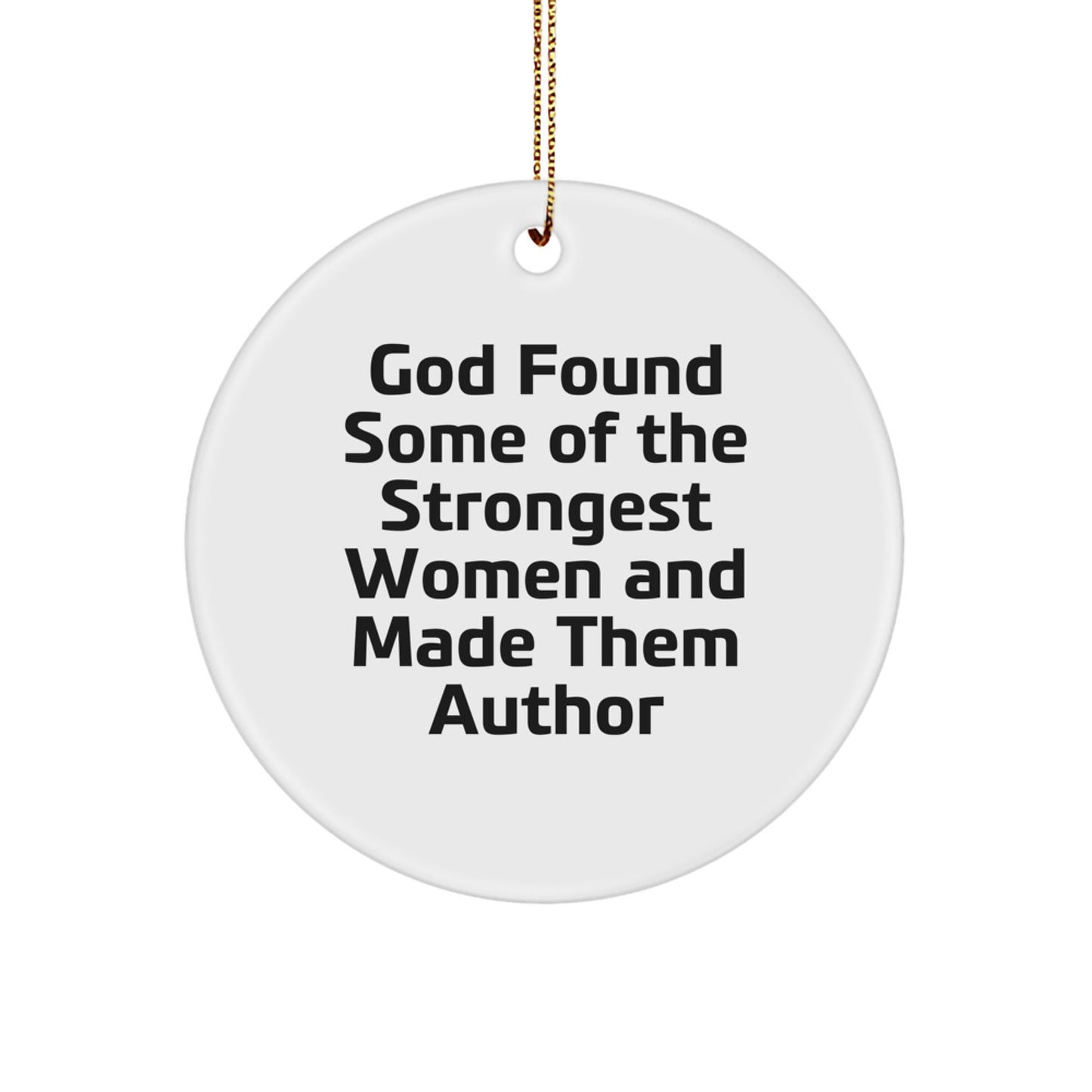 Funny Author Circle Ornaments, Gifts from Women, for Author Friends, Unique Christmas Unique Gifts - Image 1