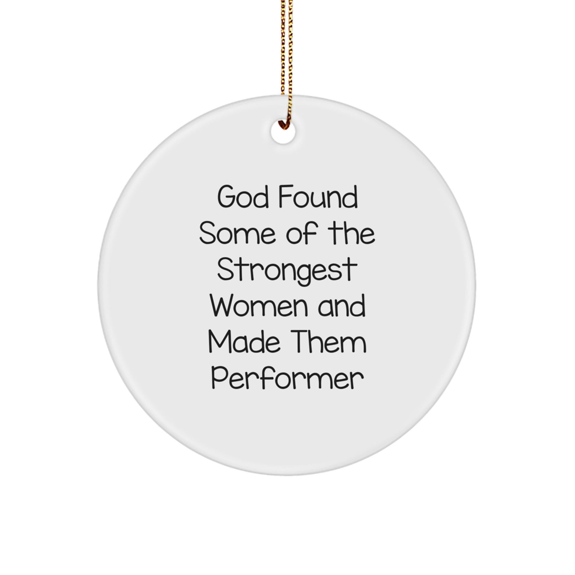 Funny Performer Gifts from Men to Women for Friends Unique Christmas Circle Ornaments White - Image 1