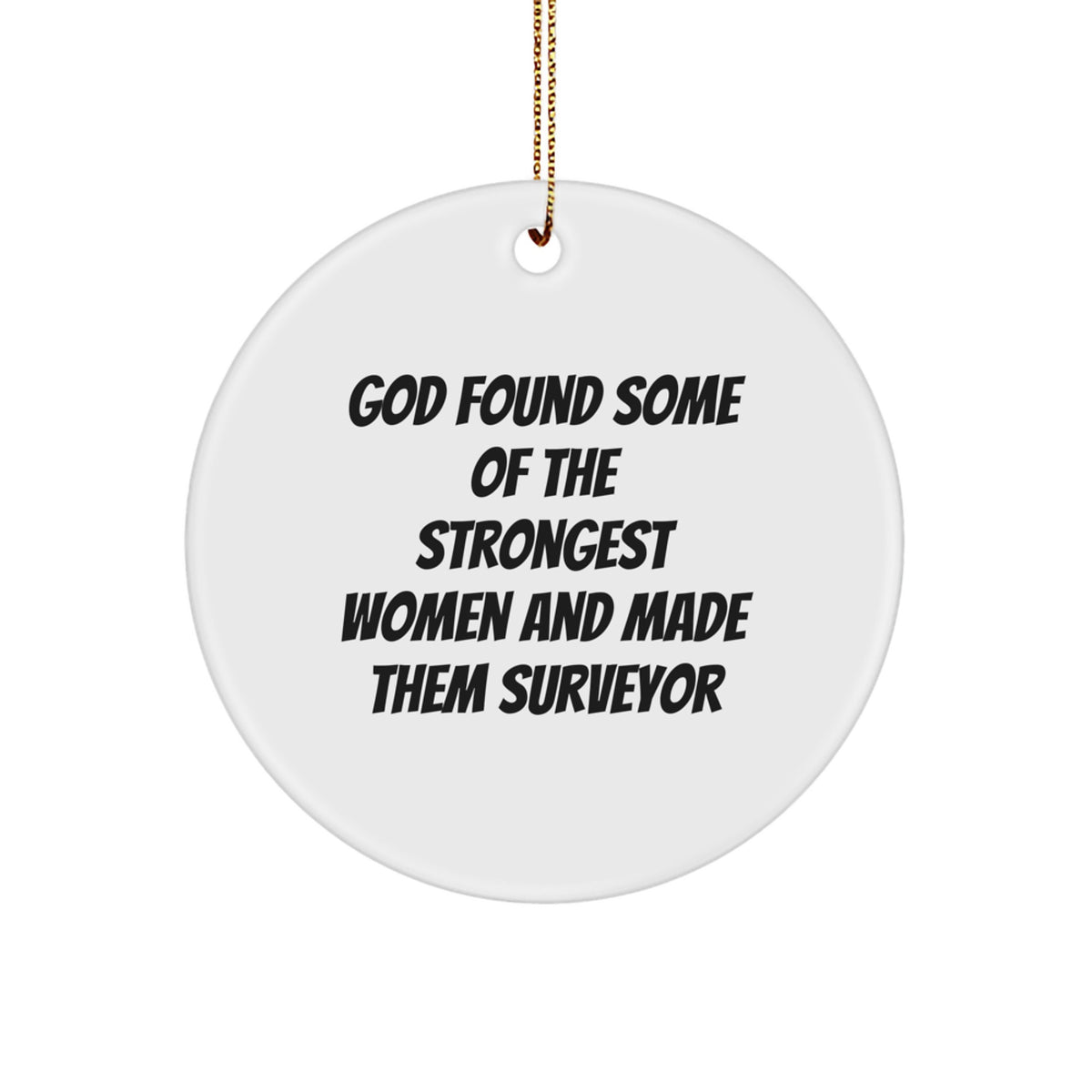 Funny Surveyor Gifts from Men to Women, Cute Circle Ornament for Surveyor Friends, Christmas Unique Gifts - Image 1