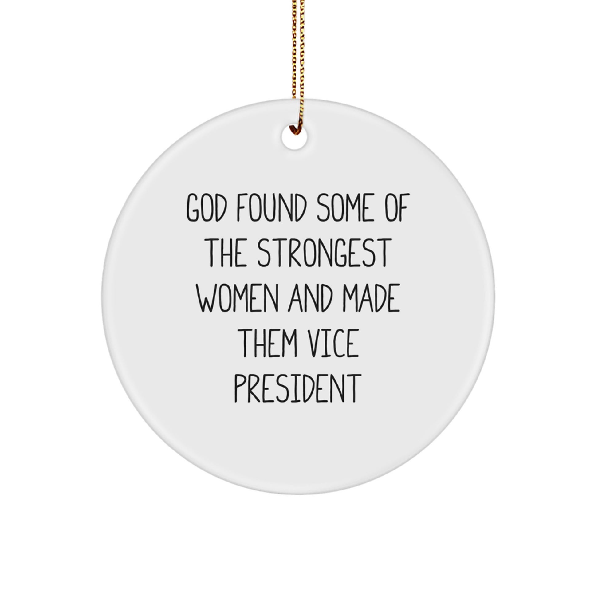 Funny Vice President Circle Ornament Gifts from Friends for Men Women Coworkers and Family Christmas Unique Ornaments - Image 1