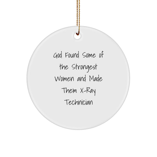 Funny Inspirational X-Ray Technician Circle Ornament Gifts from Family to Friends for Christmas Unique Decorations - Image 1