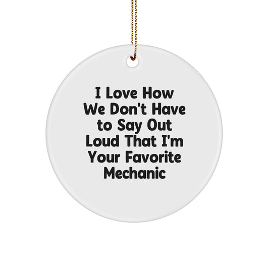 Mechanic Keepsake Christmas Ornament for Him Favorite Mechanic Gift - Image 1