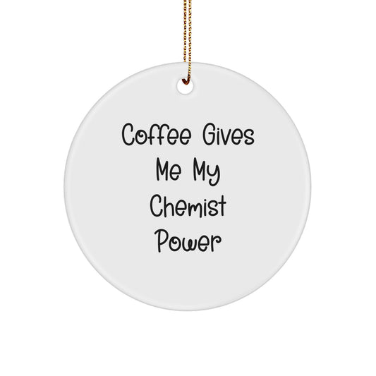 Funny Chemist Christmas Ornaments Circle Gifts from Men to Friends - Image 1