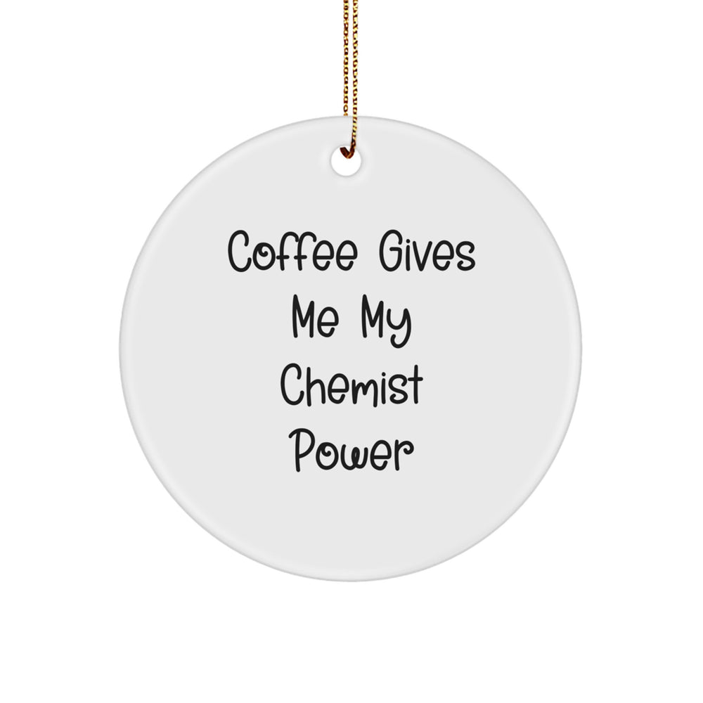 Funny Chemist Christmas Ornaments Circle Gifts from Men to Friends - Image 1
