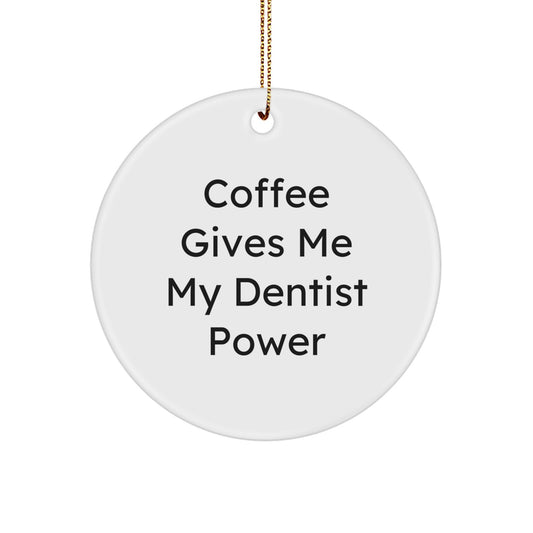 Funny Dentist Circle Ornament, Gifts from Men to Friends for Dentist Christmas Unique Gifts - Image 1