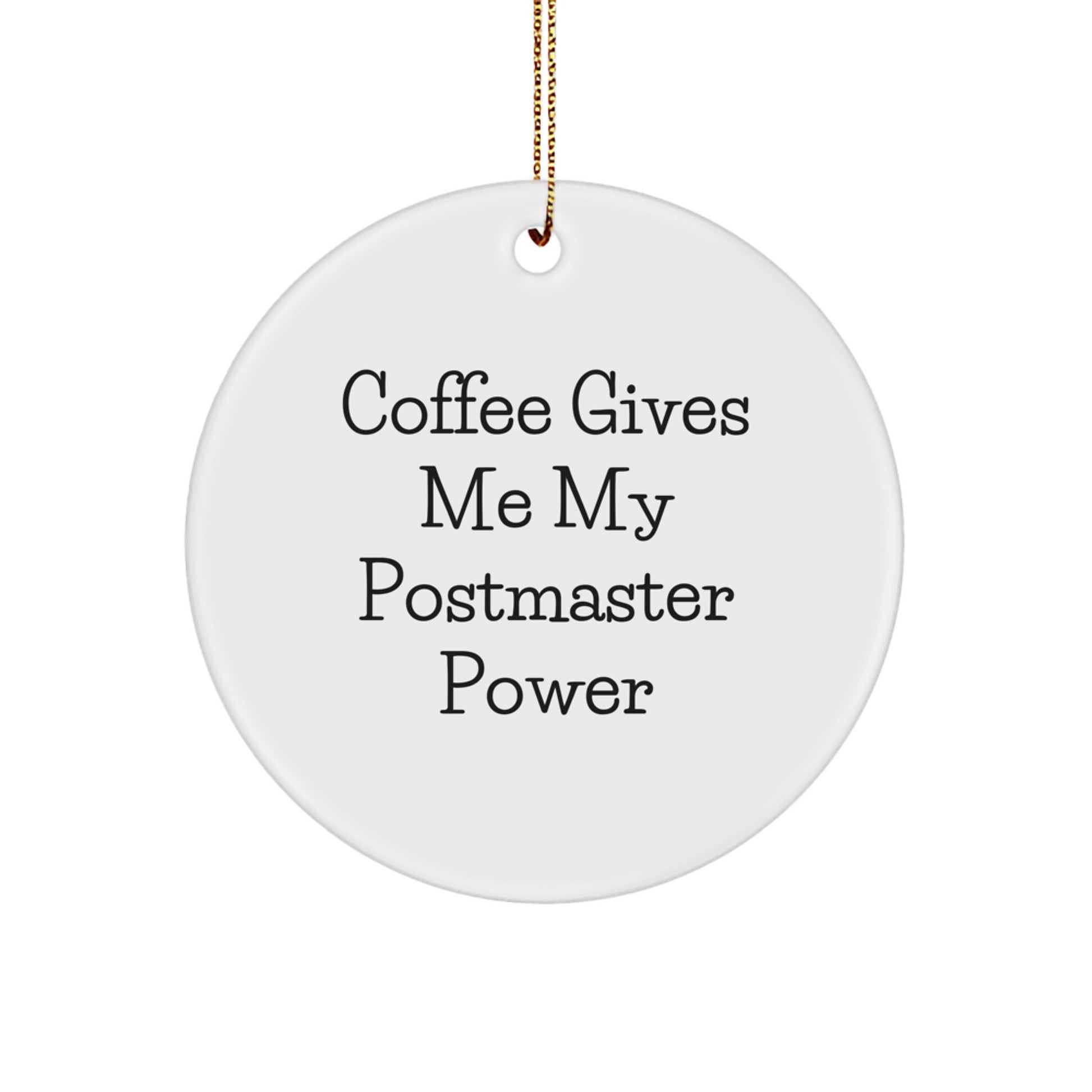 Funny Postmaster Gifts from Friends - Christmas Unique Circle Ornaments for Women, Men, Postmaster, Coworkers, and Family - Image 1