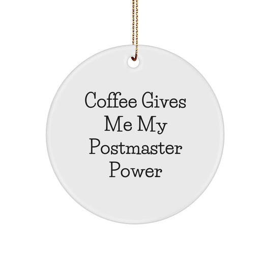 Funny Postmaster Gifts from Friends - Christmas Unique Circle Ornaments for Women, Men, Postmaster, Coworkers, and Family - Image 1
