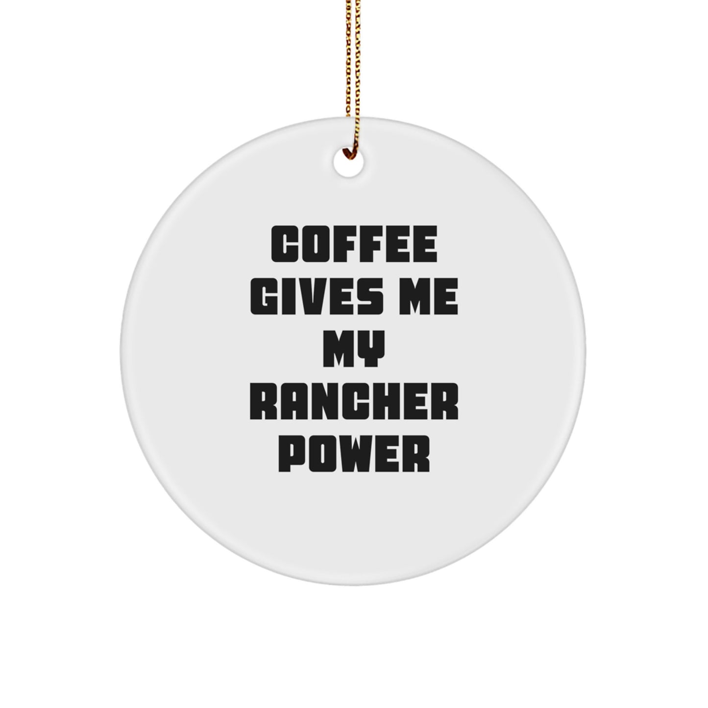 Christmas Unique Gift Rancher Coffee Keepsake Ornament for Her Present - Image 1