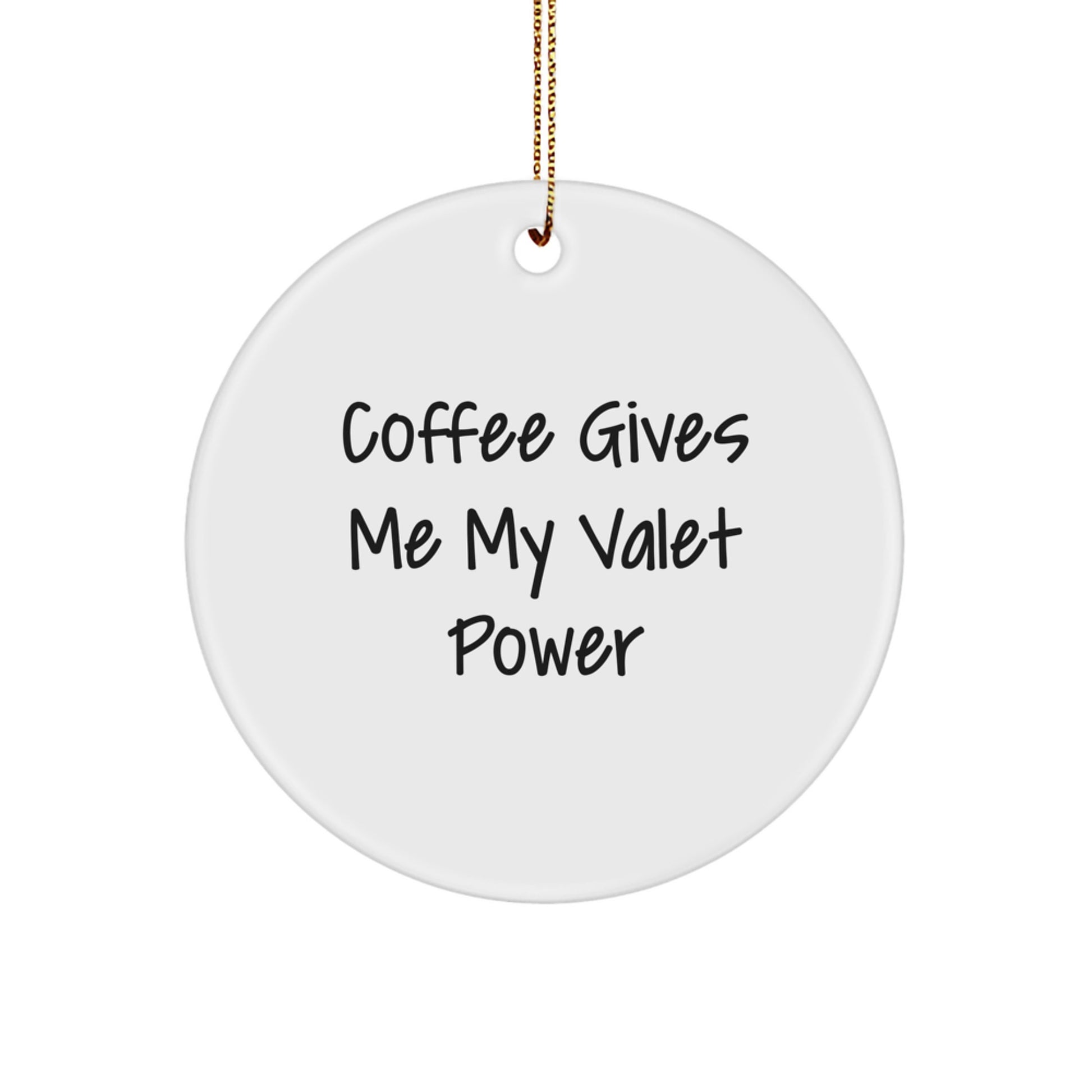 Funny Valet Power Circle Ornament Gifts from Friends for Men Christmas Unique - Image 1