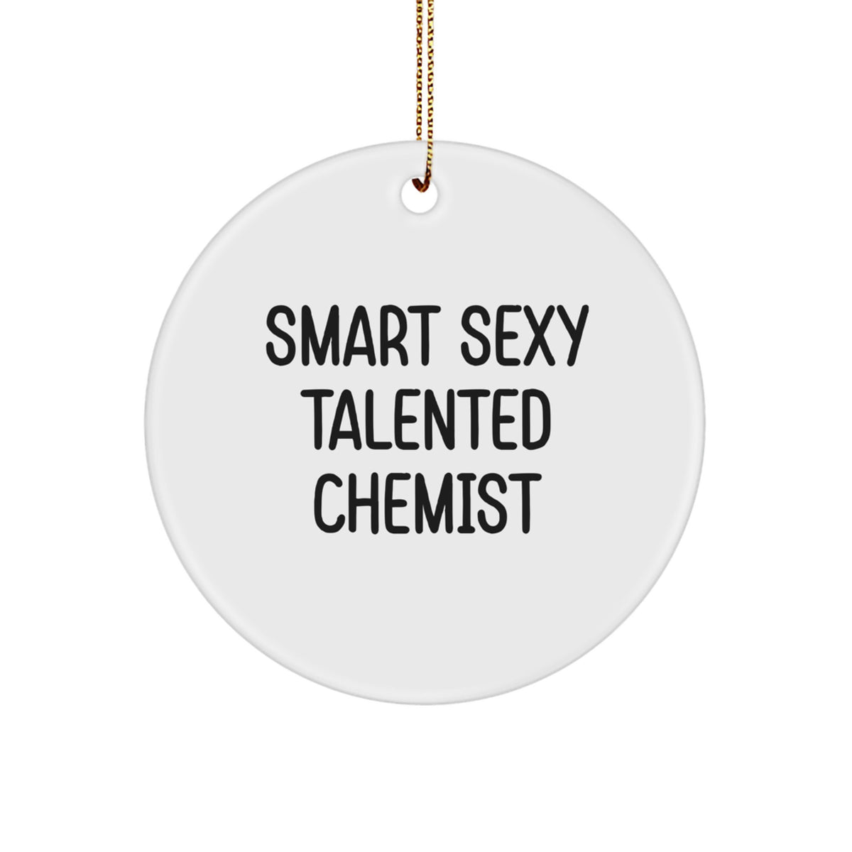 Smart Sexy Talented Chemist Christmas Unique Gifts from Friends, Unique Circle Ornament for Chemist, Funny Gift Ideas for Men Women Friends Family - Image 1