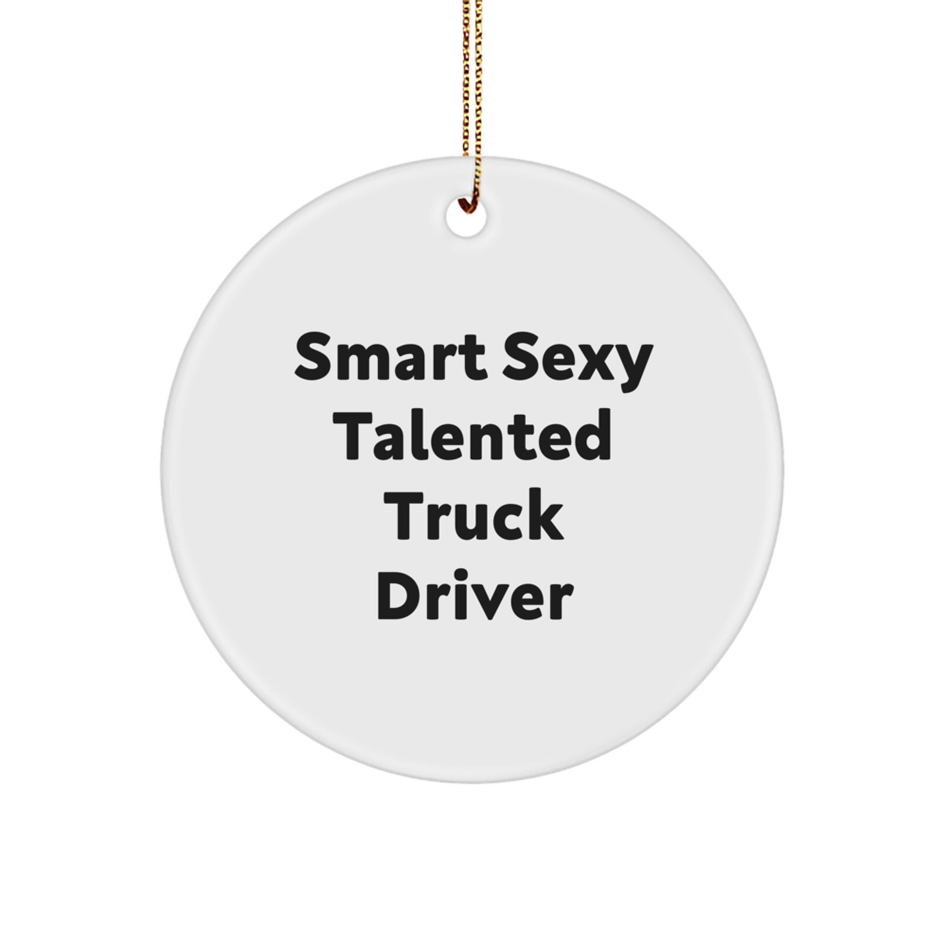 Funny Truck Driver Gifts for Men, Smart Sexy Talented Christmas Ornament, Gifts from Family Friends Coworkers - Image 1