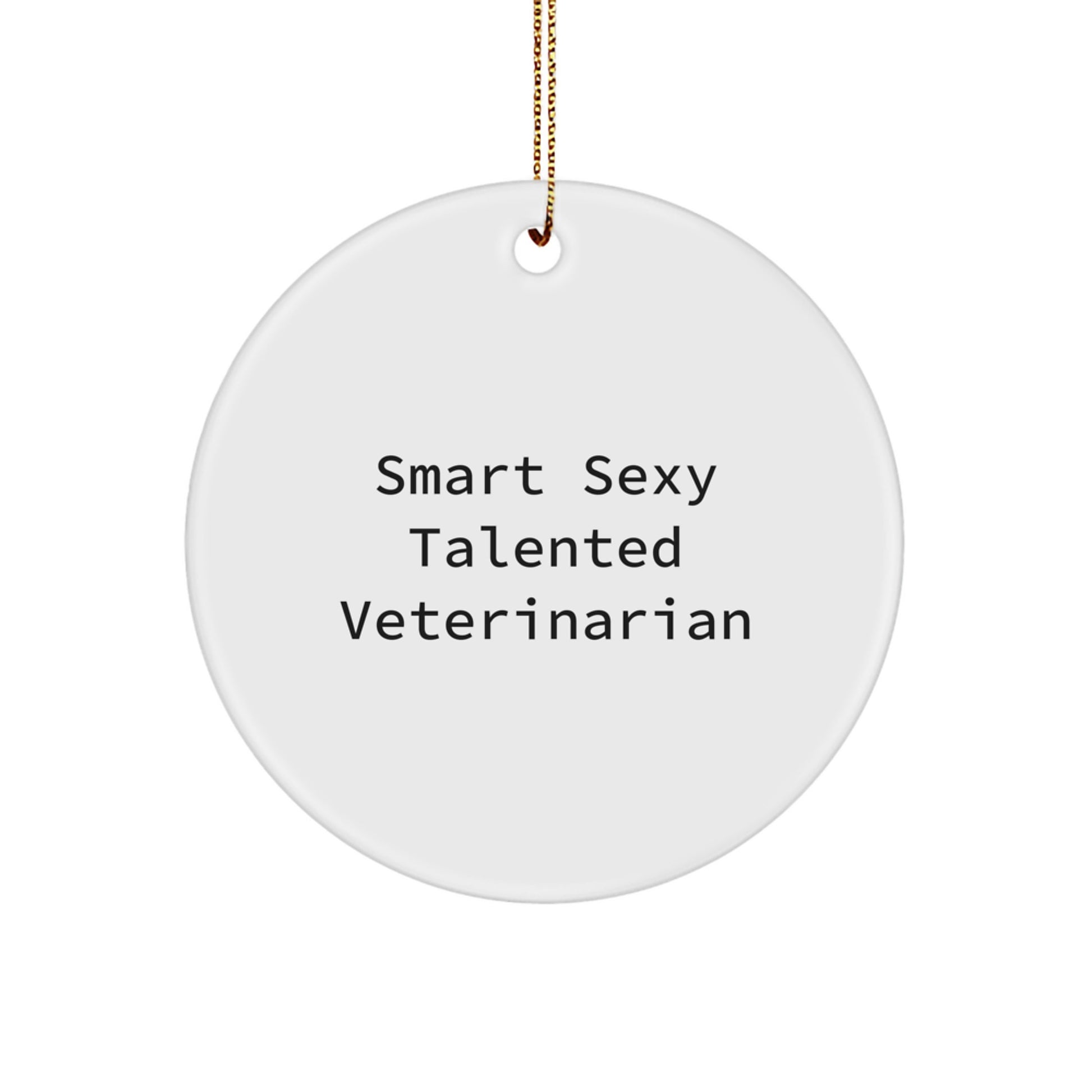 Funny Veterinarian Gifts from Men to Friends, Circle Ornament, Smart Sexy Talented Christmas Unique - Image 1
