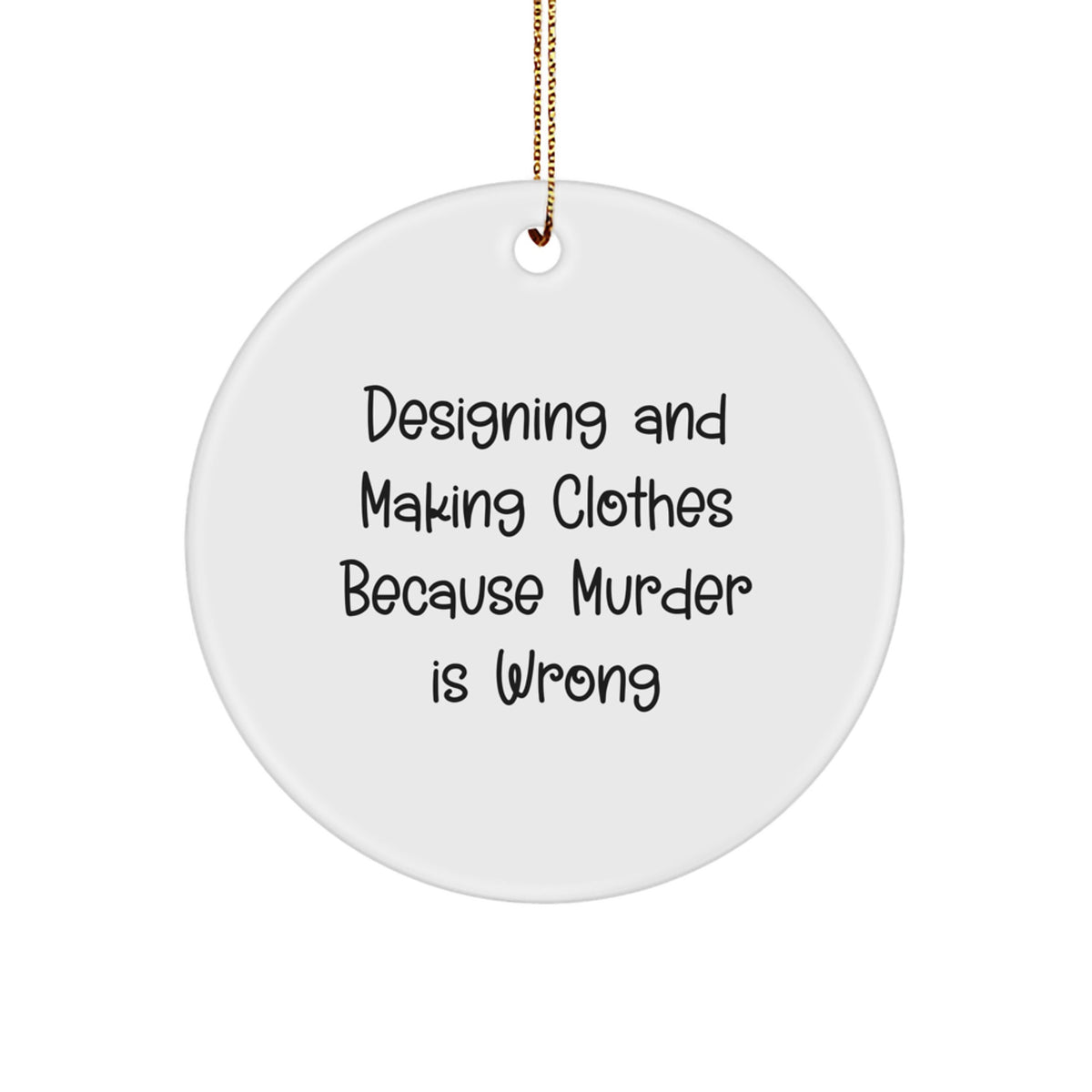 White Circle Christmas Ornament Idea Gift for Coworkers Designing Making - Image 1