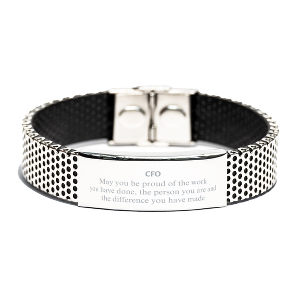 CFO Stainless Steel Bracelet - May You Be Proud | Retirement Gift