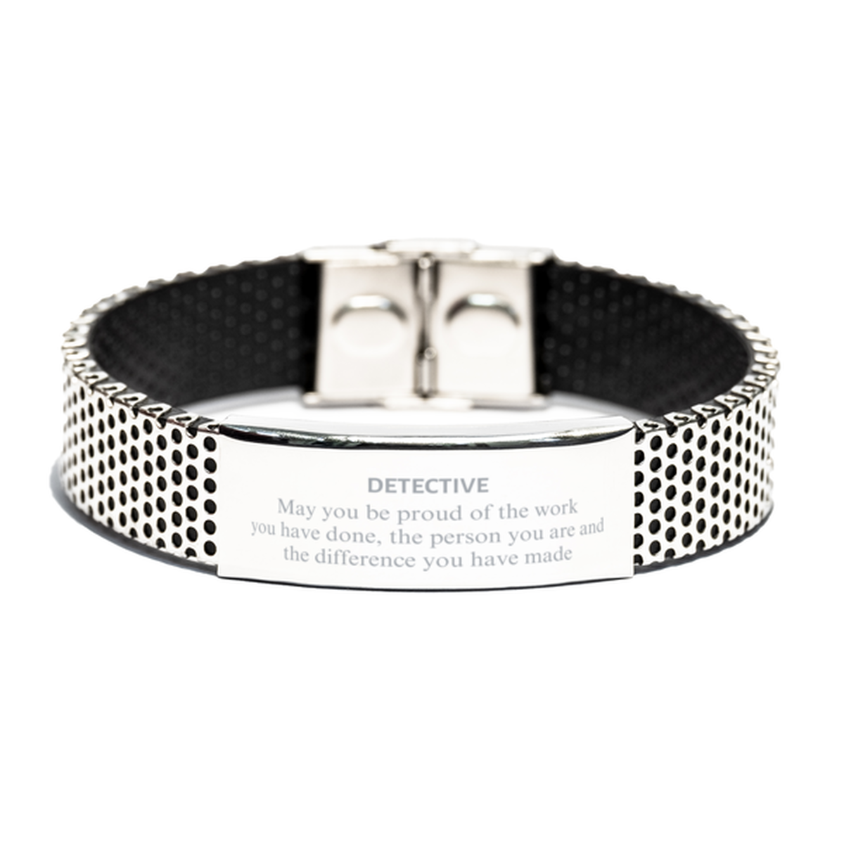 Detective Stainless Steel Bracelet - May You Be Proud | Retirement Gift