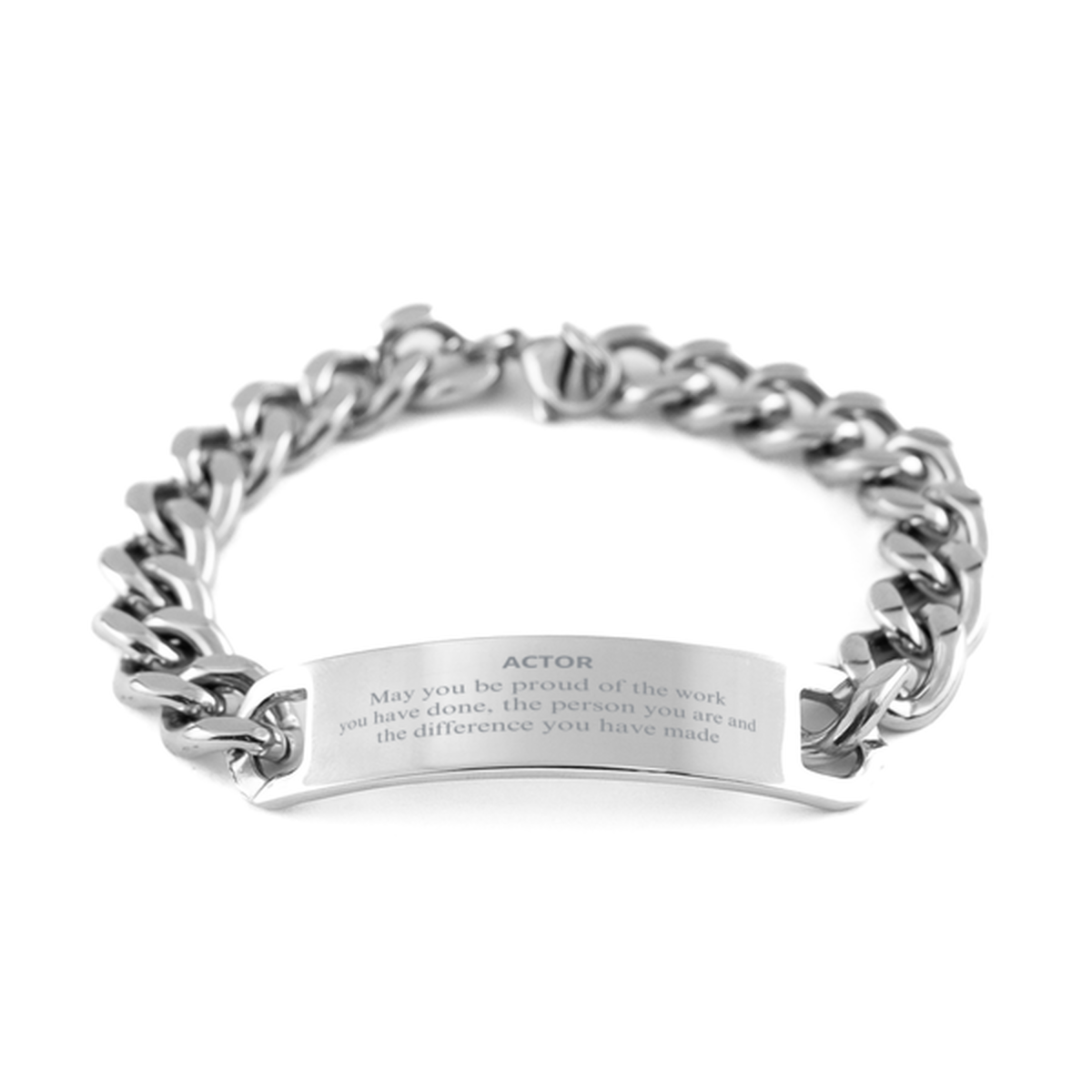 Actor Stainless Steel Bracelet - May You Be Proud | Retirement Gift