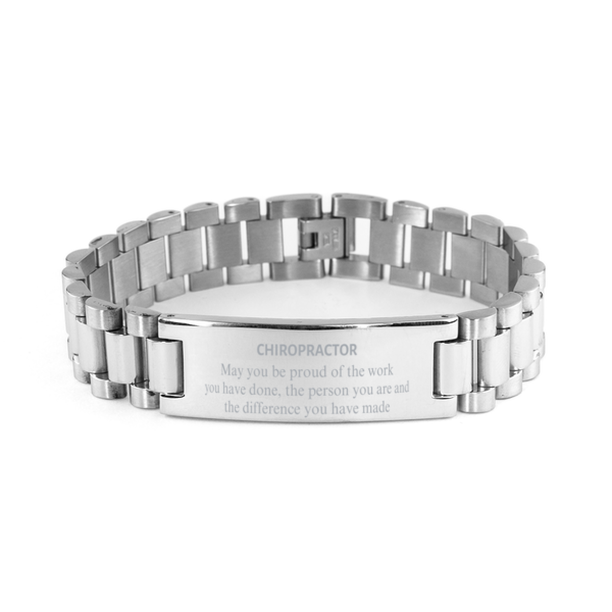 Chiropractor May you be proud of the work you have done, Retirement Chiropractor Ladder Stainless Steel Bracelet for Colleague Appreciation Gifts Amazing for Chiropractor