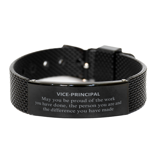 Vice-principal Black Shark Mesh Bracelet - May You Be Proud | Retirement Gift
