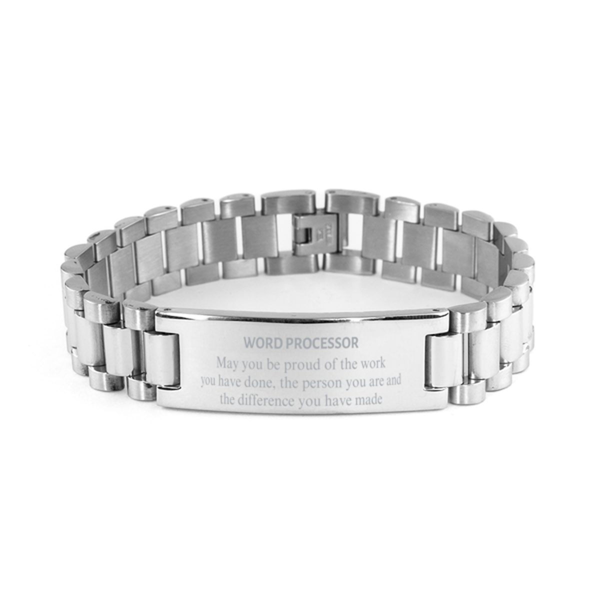 Word Processor May you be proud of the work you have done, Retirement Word Processor Ladder Stainless Steel Bracelet for Colleague Appreciation Gifts Amazing for Word Processor