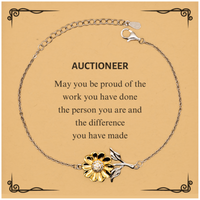 Load image into Gallery viewer, Auctioneer Sunflower Bracelet - May You Be Proud | Retirement Gift

