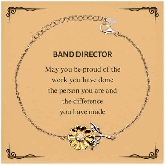 Band Director Sunflower Bracelet - May You Be Proud | Retirement Gift