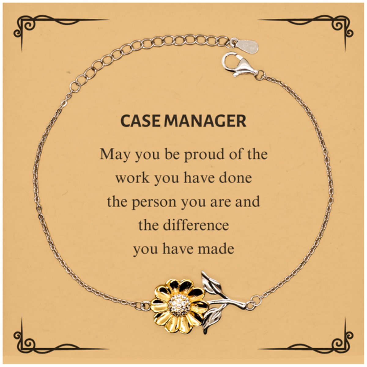 Case Manager Sunflower Bracelet - May You Be Proud | Retirement Gift