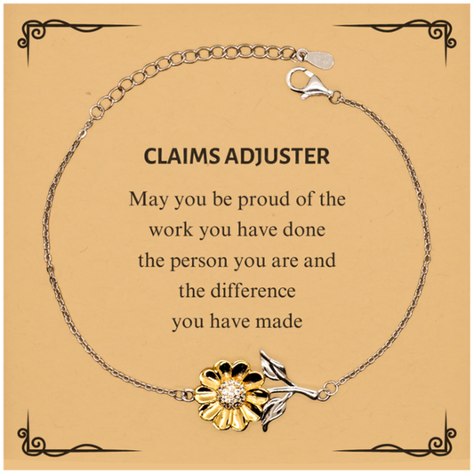 Claims Adjuster Sunflower Bracelet - May You Be Proud | Retirement Gift
