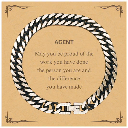 Agent Cuban Link Chain Bracelet - You Should Be Proud | Retirement Gift