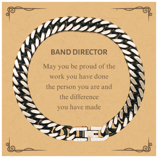 Band Director Cuban Link Chain Bracelet - May You Be Proud | Retirement Gift