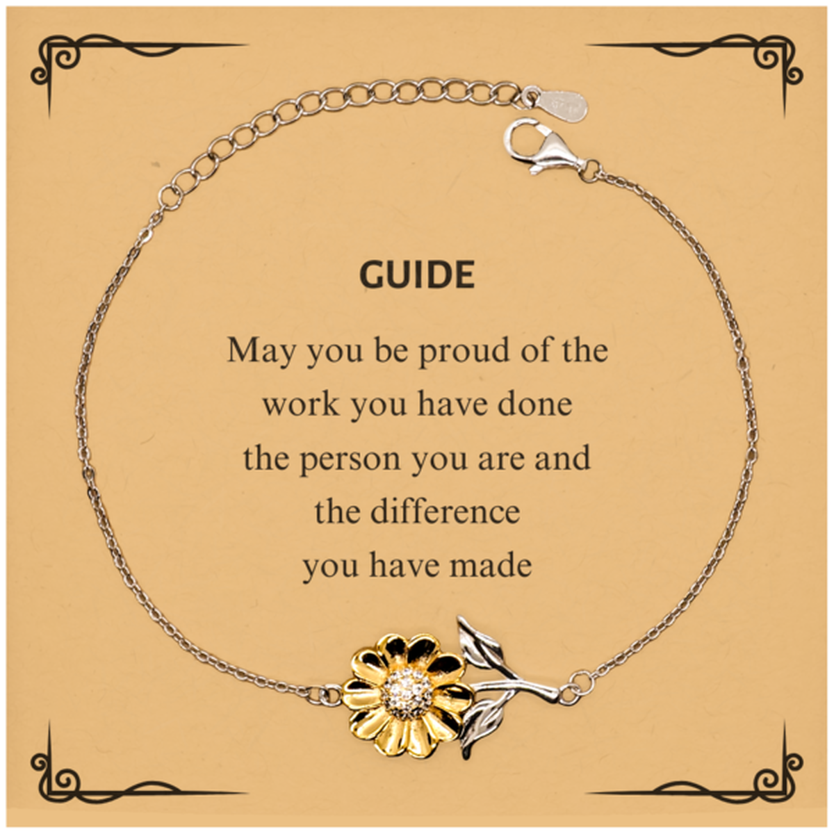 Guide Sunflower Bracelet - May You Be Proud of Your Work | Retirement Gift