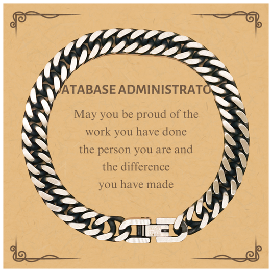 Database Administrator Cuban Link Chain Bracelet - May You Be Proud | Retirement Gift