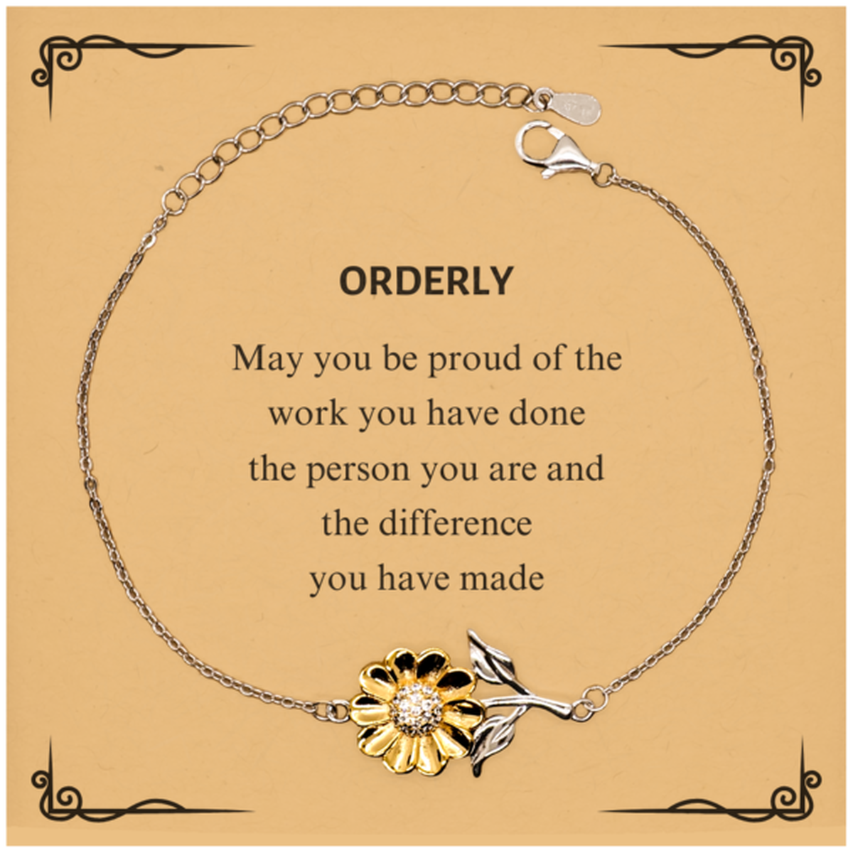 Orderly Sunflower Bracelet - May You Be Proud of Your Work | Retirement Gift