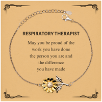 Load image into Gallery viewer, Respiratory Therapist Sunflower Bracelet - Proud of Your Work | Retirement Gift
