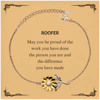 Load image into Gallery viewer, Roofer Sunflower Bracelet - May You Be Proud of Your Work | Retirement Gift
