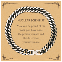 Load image into Gallery viewer, Nuclear Scientist Cuban Link Chain Bracelet - May You Be Proud | Retirement Gift
