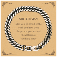 Load image into Gallery viewer, Obstetrician Cuban Link Chain Bracelet - May You Be Proud | Retirement Gift
