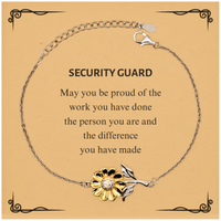Load image into Gallery viewer, Security Guard Sunflower Bracelet - May You Be Proud | Retirement Gift
