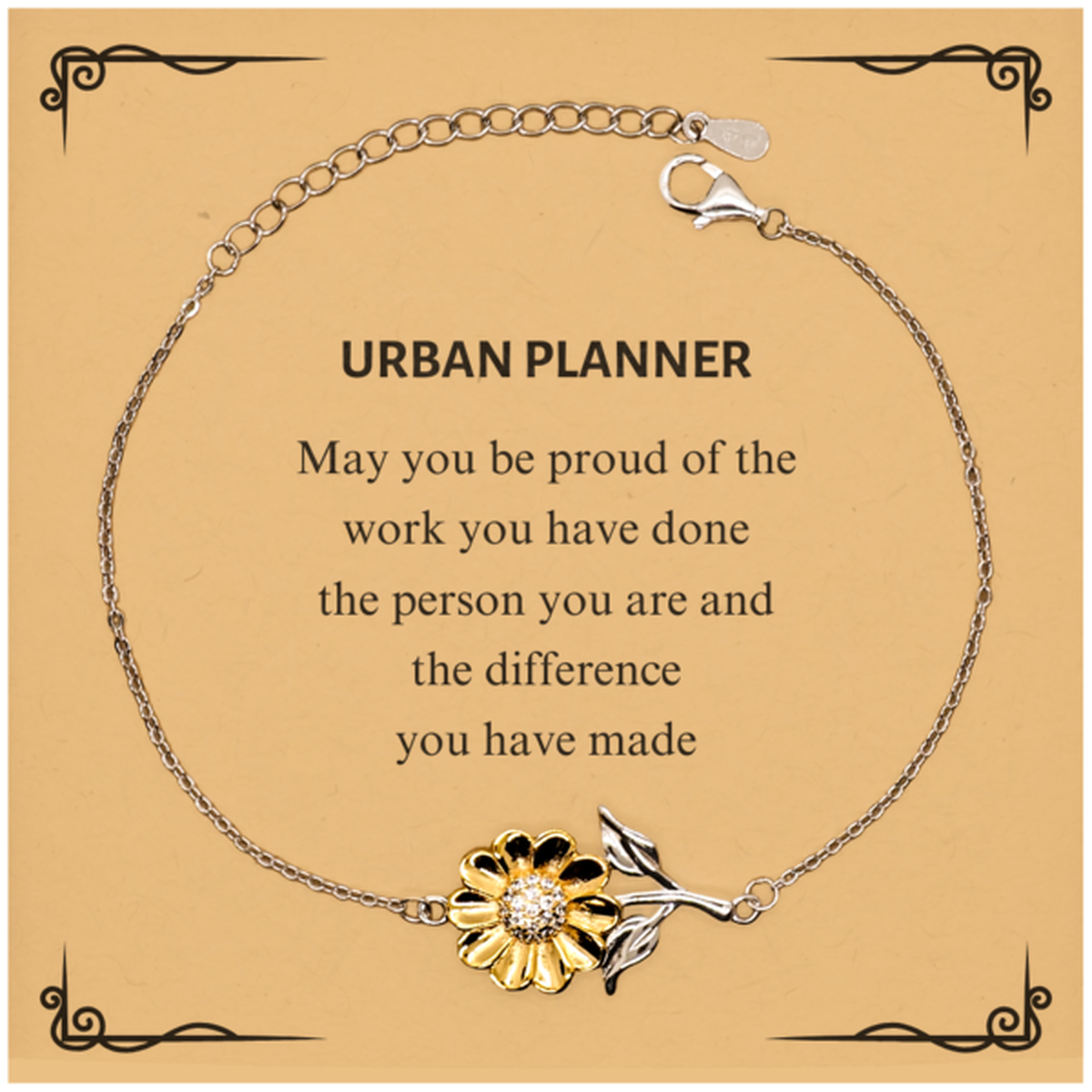 Urban Planner Sunflower Bracelet - May You Be Proud | Retirement Gift