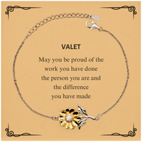 Load image into Gallery viewer, Valet Sunflower Bracelet - May You Be Proud of Your Work | Retirement Gift
