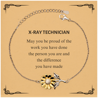 Load image into Gallery viewer, X-Ray Technician Sunflower Bracelet - May You Be Proud | Retirement Gift
