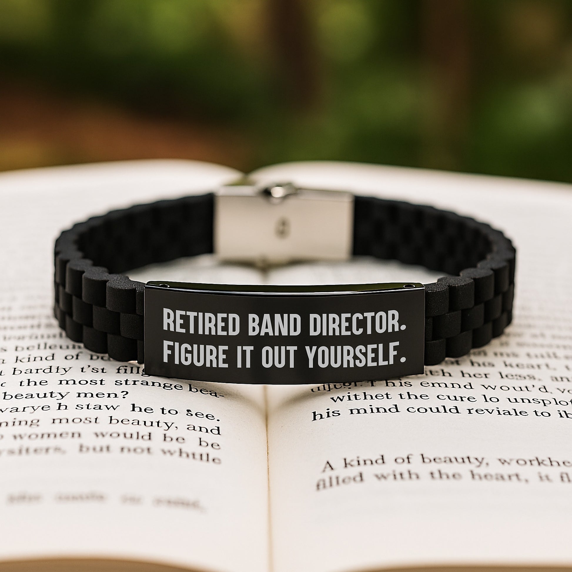 Gifts from Family to Band Director - Inspirational 'Figure It Out Yourself' Quote Glide lock Clasp Bracelet for Graduation Unique Gifts - Image 2