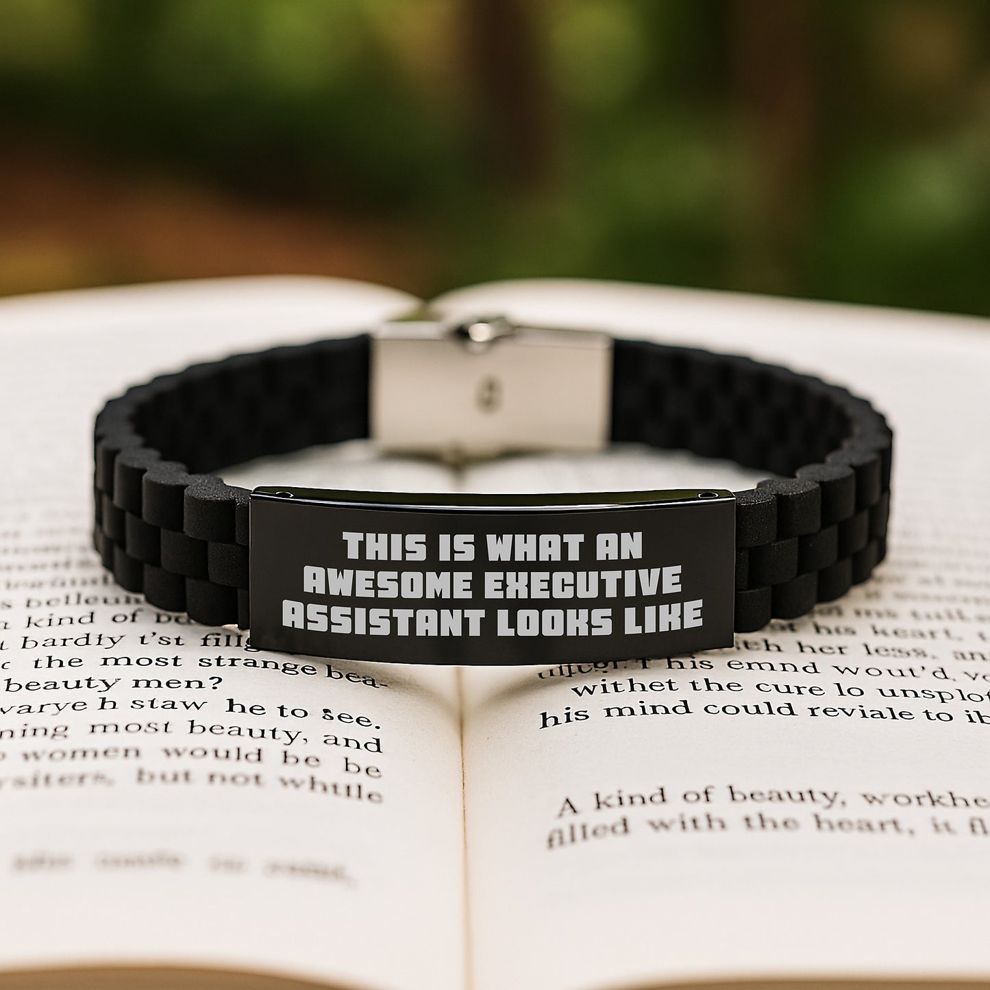 Gifts from Friends or Family to Executive Assistant - Funny Quote Glide lock Clasp Bracelet, Valentine's Unique Gifts - Image 2