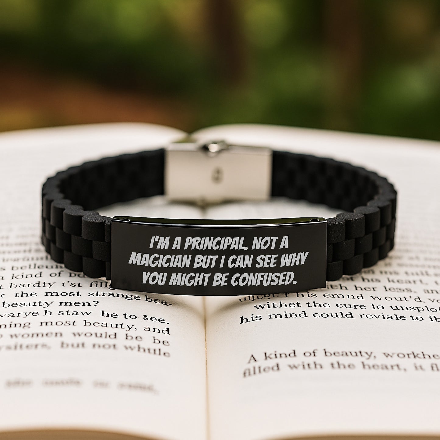 Principal Keepsake Black Glidelock Bracelet for Him Birthday Gift - Image 2