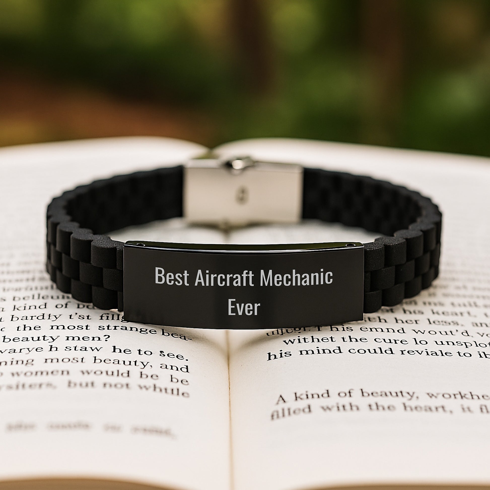 Best Aircraft Mechanic Ever Glidelock Bracelet for Him Birthday Gift - Image 2