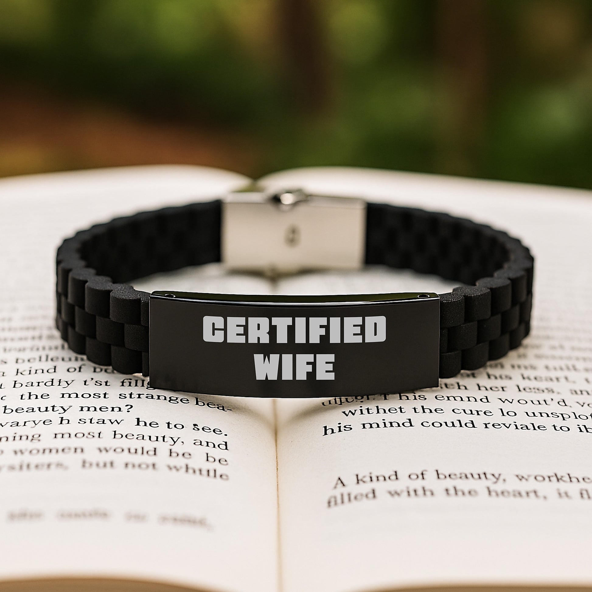 Funny Wife Gifts from Husband Certified Wife Glide lock Clasp Bracelet Birthday Unique Gifts - Image 2
