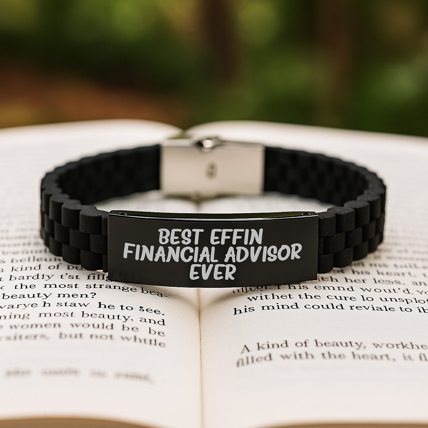 Funny Financial Advisor Gifts for Men - Best Effin' Financial Advisor Ever Glide lock Clasp Bracelet, Christmas Unique Gifts from Friends, Coworkers, Family - Image 2