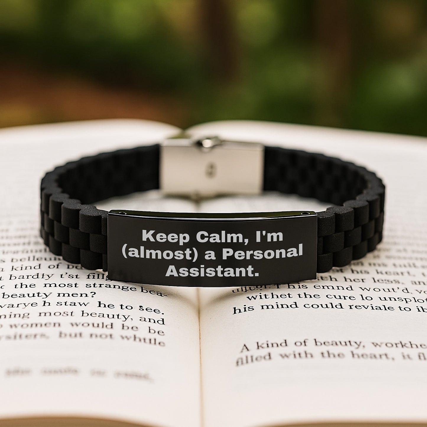 Funny Personal Assistant Birthday Unique Gift, Glide lock Clasp Bracelet - Gifts from Friends to Family - Keep Calm, I'm (almost) A Personal Assistant. - Image 2