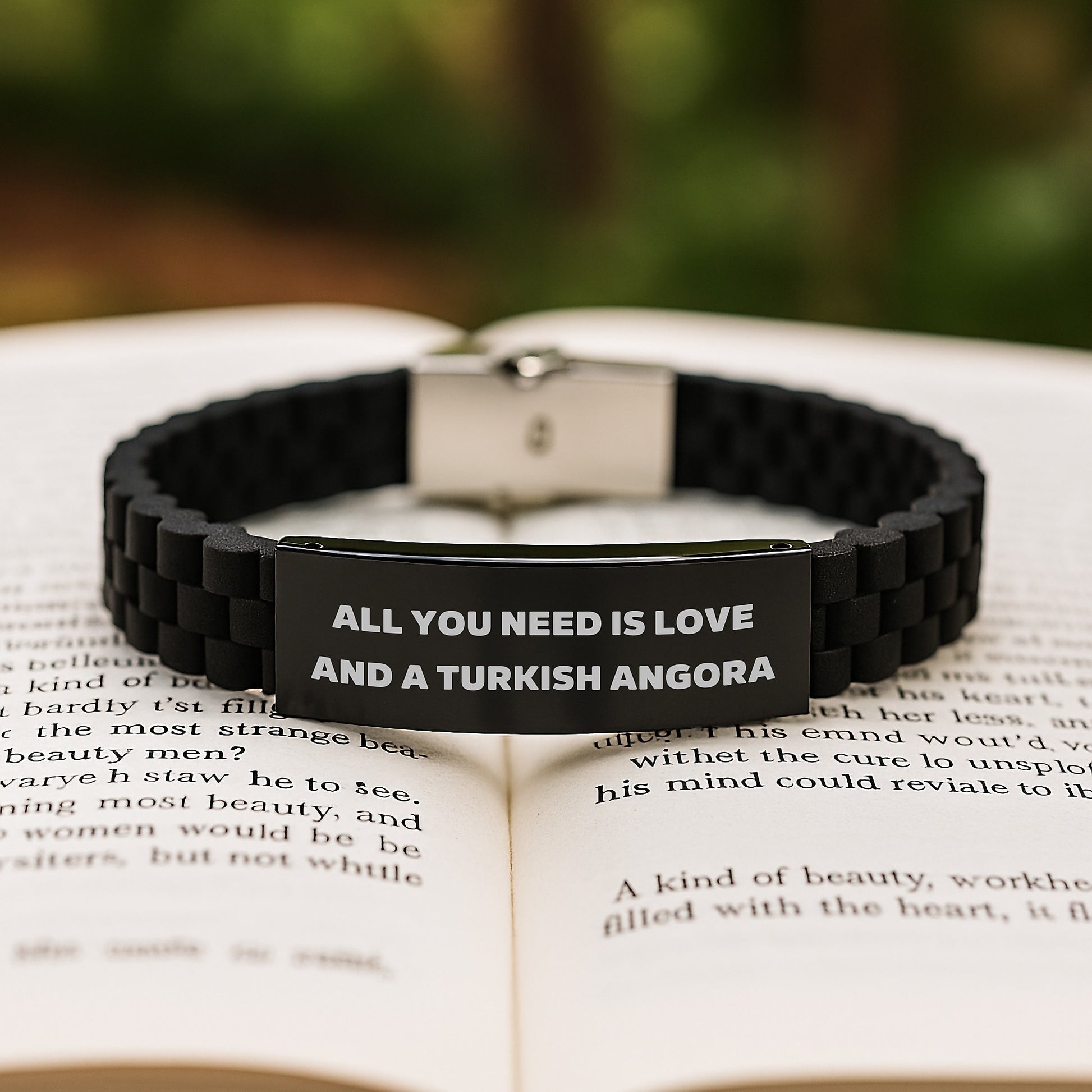 Turkish Angora Cat Keepsake Glidelock Bracelet for Him Birthday Gift - Image 2