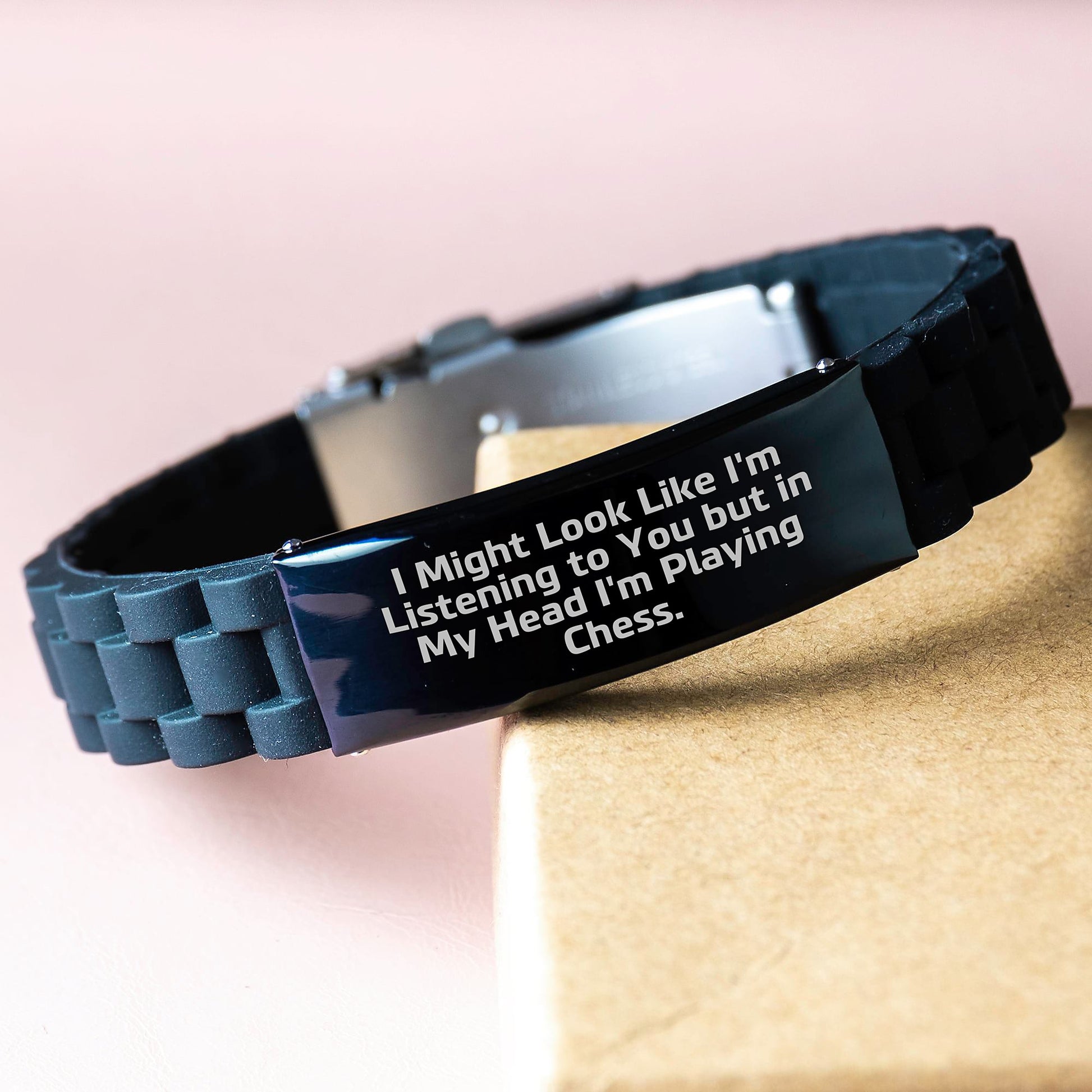 For Him Keepsake Chess Bracelet Birthday Gift With Clever Quote - Image 3
