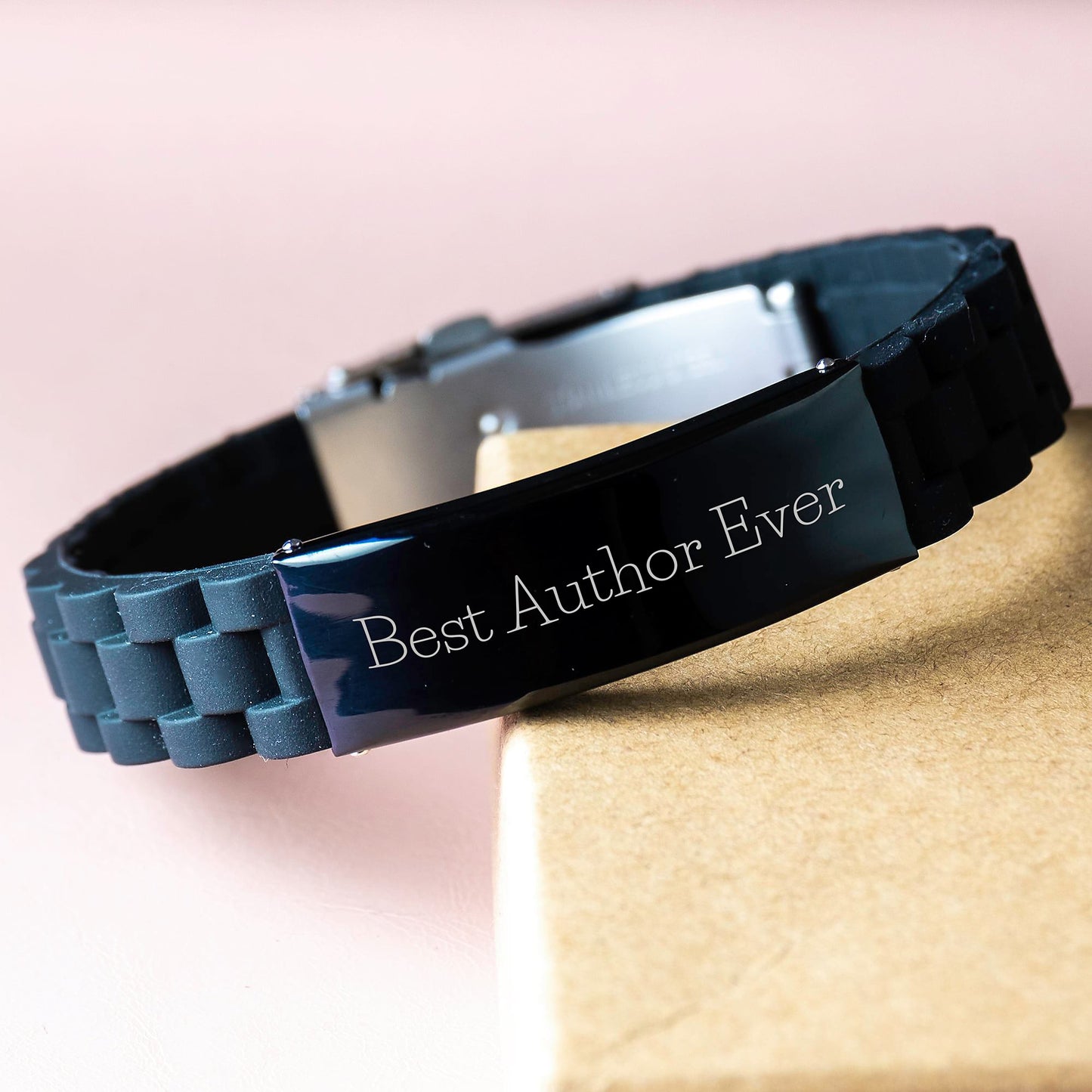 Best Author Ever Keepsake Glidelock Bracelet for Him Birthday Gift - Image 3